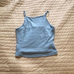 Blue Halter Tank Top from Garage